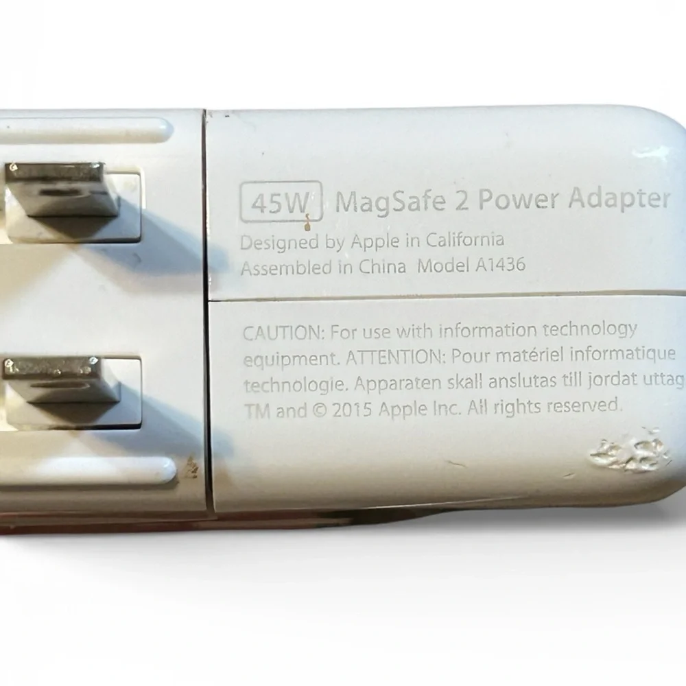 Apple MagSafe 2 45W MacBook Air Charger A1436 OEM Power Adapter Untested
